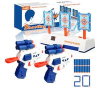 2 Gun Toys for 3 4 5-8 Year Old Boy,Nerf Gun Digital Target Gifts for 3-8 Year Olds Girls Boys Toys Age 3-8 Year Old Boy Presents Outdoor Games for Kids Garden Toys Easter Gifts for Kids