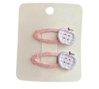 2 hair clips, sweet and cute handmade colorful apples, mini hair clips Purple Apple