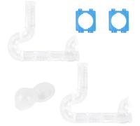 2 Hamster Tubes Kits, DIY Hamster Tunnel Adventure External Pipe, Transparent Connection Track Rat Toy Hamster Cage Accessories for Hamster Mouse Small Animals Sports Expand Space (White)