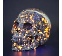2'' Hand Carved Flame Stone Skull, Yooperlite, Crystal, Gifts 1pc