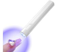 2 Hand-Held Nail Enhancement One Word Light Portable Nail Piece Bakings Light Small Simple Nail Enhancement Light Suitable for Curing Nail Polish Gel (white)