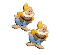 2 Happy (Snow White& The Seven Dwarfs) Shoe Charms For Crocs & Jibbitz Wristbands