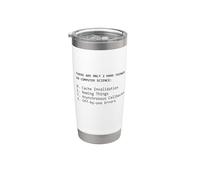 2 Hard Things Computer Science Funny Programmer Coding Meme Stainless Steel Insulated Tumbler