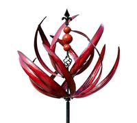 2 Harlow Wind Spinner - Garden Wind Spinners Outdoor | Wind Spinners For Garden On Stake | Wind Spinners Stake | Outdoor Wind Sculptures Spinners With Stake, Yard Art Garden Lawn Decor, 20×90 CM