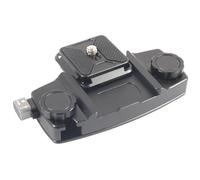 2. Heavy Duty Backpack Strap Clamp Adapter with 1/4 Thread Quick Release Plate for Tripod Aluminum Camera Fastener