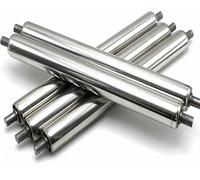 2" Heavy Duty Stainless Steel Conveyor Rollers - Gravity Replacement Rollers with Spring Press-in Installation for Smooth, Effortless Movement - Ideal for Industrial Use
