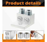 2-Hole Aluminum Grounding Terminals 4-Pack Tin-Plated Electrical Ground Lugs for Dependable Wire Connections Within Industrial DIY Electrical Projects(2B25U)