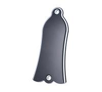 2-Hole Bell-Shaped Truss Cover Plate for Gibson Flying Guitar - Black PVC Scroll Design