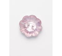 2 Hole Diamante Sparkly Flower Shaped Buttons- Sold in Packs of 10 Buttons (13mm Pale Pink-10 Pack)