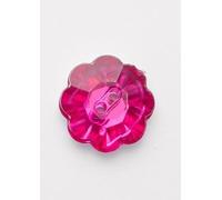 2 Hole Diamante Sparkly Flower Shaped Buttons- Sold in Packs of 10 Buttons (15mm Cerise Pink-10 Pack)