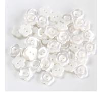2 Hole Flower Resin Button, 30 Pcs Flower Buttons Pearlescent Sewing Resin Button for Knitting Cardigans DIY Handmade Sewing Crafting Decor