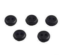 2 Hole Fuel Gas Tank Grommet Rubber Replacement Parts Compatible with Trimmer Lawn Mower Brush Cutter Blower Fit Garden Power Tools Black 5 Pack
