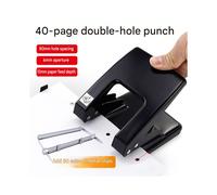 2 Hole Heavy Duty Punch, Metal File Fasteners Padded Handle, 40-Sheet Capacity for Paper File Folder/Binder