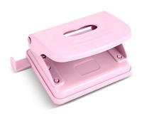 2 Hole Paper Punch,Metal Blue Two-Hole Punch,2 Holes Puncher for File Folder,Adjustable Manual Paper Puncher Office Punchers for A4/A5/B5 Looseleaf Book and Home Supplies(Fruit Pink)