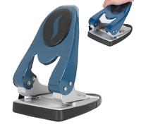 2 Hole Punch, 50 Sheets Capacity Two Hole Punch Labor Saving Paper Puncher with Positioning Ruler for Home Office