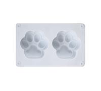 2 Holes 3D for Paw Silicone Mold for Creative Cartoon for Paw Shape Soap Making Supplies Fondant Cake Decors Can Silicone Plaster Mold for Kids Adults