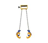 2 Hooks Drum Lifter,Crane Forklift Top Drum Hook Spreader,Steel Lifting Chain Sling,for Industrial Warehouse Warehousing(Style 3)