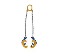 2 Hooks Drum Lifter,Crane Forklift Top Drum Hook Spreader,Steel Lifting Chain Sling,for Industrial Warehouse Warehousing(Style 1)