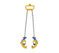 2 Hooks Drum Lifter,Crane Forklift Top Drum Hook Spreader,Steel Lifting Chain Sling,for Industrial Warehouse Warehousing(Style 2)