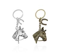 2 Horse Head Shape Keychains, Creative Bag Ornaments, Simple Horse Head Pendants, Suitable for Birthday Friendship Gifts and Bag Decoration.