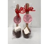 2 Hot Chocolates on a Spoon (Milk Chocolate and Marshmallow)