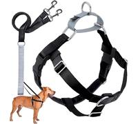 2 Hounds Design Freedom No-Pull Dog Harness with Leash, Large, 1-Inch Wide, Black