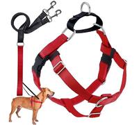2 Hounds Design Freedom No-Pull Dog Harness with Leash, Large, 1-Inch Wide, Red