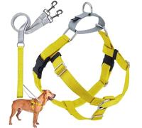 2 Hounds Design Freedom No-Pull Dog Harness with Leash, Medium, 1-Inch Wide, Yellow