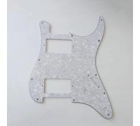 2 Humbuck Upgrade Pre-wired Alnico V Pickups Split 5-Way Blade for ST Pro Guitar Parts Electric Guitar Loaded Pickguard(White)