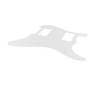 2 Humbucker Electric Guitar Pickguard, Stylish Aluminum Alloy Scratch Plate, Anti Scratch Design, Pre Installed Pickup for Easy Installation, sturdy and Long Lasting (Silver)