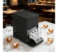 2" Ice Ball Maker Countertop, 2Pcs Ready in 60-90Mins, 42Pcs/day, Self-Cleaning Sphere Ice Maker Machine with Crystal Clear Ice, Round Ice Cube Maker for Whiskey & Bourbon Black