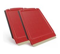 2 Ice Scraper for Car Windscreen 4 in 1 - Brass Ice Scraper - fast, effortless & easy - Premium HIPS - Murska Brass Blade Windscreen Scraper for Car Window Scrapper & Squeege - Finland (Red)