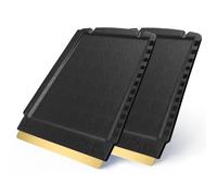 2 Ice Scraper for Car Windscreen 4 in 1 - Brass Ice Scraper - fast, effortless & easy - Premium HIPS - Murska Brass Blade Windscreen Scraper for Car Window Scrapper & Squeege (2x Black)