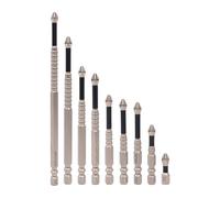 2. Impact-Grade Steel Head Bits with 1/4" Shank Slotted Screwdriver Set for Power Tools (9Pcs) Crossed Screwdriver Bits