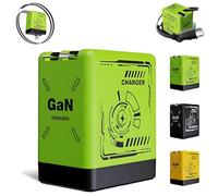2-in-1 120w Fast Charger, 120w Compatible Fast, 120 USB C Charger, Retractable Phone Chargers Wall Plug, With Retractables Type-C for iPhone,Phone,Laptops (Yellow)