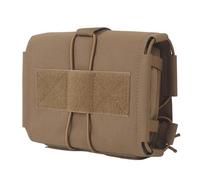 2-in-1 1FAK Lateral Pull Medical Compact T.rauma Bag Molle Rapid Deployment First Aid Bag Molle System (Khaki)