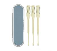 2-in-1 3Pcs Double-Sided Stainless Steel Manual Nostril Hair Remover Tool 360° Rotating Nose Hair Trimmer,Double Sided Nose Hair Knife for Unisex (as Shown)
