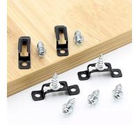 2-in-1, 5-Piece Invisible Cabinet Connectors, Metal Cabinet Hinge, Furniture Assembly, Connection Bracket, Recessed Screw Mount(A)