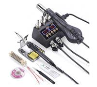 2 in 1 750W Soldering Station LCD Digital Display Welding rework for Cell-Phone BGA SMD IC Repair Solder Tools 8898(8898 KIT6,220/V)