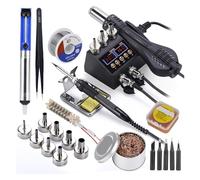 2 in 1 750W Soldering Station LCD Digital Display Welding rework for Cell-Phone BGA SMD IC Repair Solder Tools 8898(8898 KIT4,220/V)