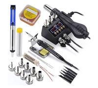 2 in 1 750W Soldering Station LCD Digital Display Welding rework for Cell-Phone BGA SMD IC Repair Solder Tools 8898(8898 KIT1,220/V)