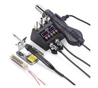 2 in 1 750W Soldering Station LCD Digital Display Welding rework for Cell-Phone BGA SMD IC Repair Solder Tools 8898(8898 KIT5,220/V)