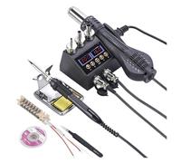 2 in 1 750W Soldering Station LCD Digital Display Welding Rework for Cell-Phone BGA SMD PCB IC Repair Solder Tools Fast and Accurate(8898 KIT 3)