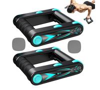 2-In-1 Abs Roller Wheel,Foldable Abdominal Exercise Trainer Wheel,push-up Board,Abdominal,Exercise Machine,Lightweight Non-Slip Equipment Machine For Core Strength Training Pilates Gym Home Outdoor In