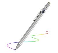 2-in-1 Active Stylus Digital Pen with 1.5mm Ultra Fine Tip for iPad iPhone Samsung Tablets, Work on Touchscreen Phones and Tablets,Good at Drawing and Writing, Grey