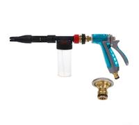 2-in-1 Adjustable Foam & Water Sprayer for High-Pressure Car Wash, 100 mL Tank, Thick Clinging Foam Generator, Quick-Connect Garden Hose Attachment, Portable Detachable Design for Outdoor Cleaning