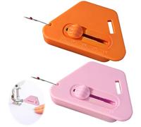 2-in-1 Adjustable Seam Guide with Seam Ripper- Adjustable Seam Guide for Sewing Machine, Magnetic Sewing Machine Accessories with Quick Unpick Seam Ripper, 2 Pcs (Pink & Orange)