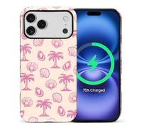 2 in 1 Aesthetic case for iPhone 17 ProMax 6.9 inch Compatible with MagSafe, Full Protection Cell Phone Magnetic Shockproof -Pearl shell Pattern