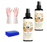 2-in-1 Air Fryer Cleaner and Degreaser Spray, Fast and Powerful Kitchen Degreaser Foam Spray, Multi Functional Grease Remover for Burnt Food, Oven, Grill & Kitchen Surfaces (220ml)