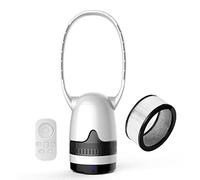 2 in 1 air Purifier bladeless Tower Fan,Tower with Foldable Wind Circle for Home Office use,120° oscillating Floor Standing Remote,8 speeds,7H Timer,LED Display